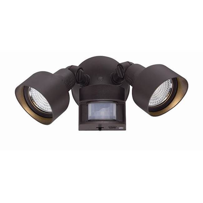 Acclaim Lighting 2-Light Architectural Bronze Integrated LED Adjustable Head Floodlight With Motion Sensor