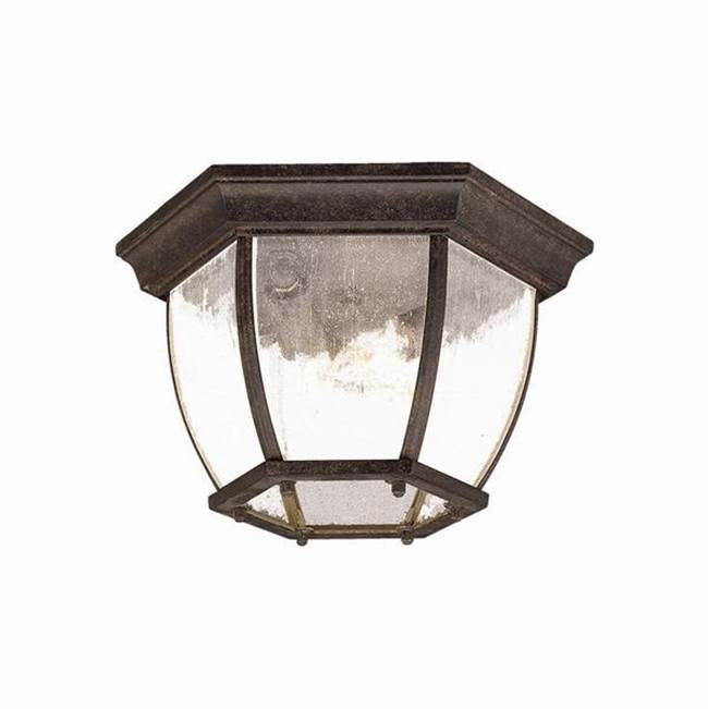Acclaim Lighting 3-Light Black Coral Flushmount Ceiling Light With Seeded Glass