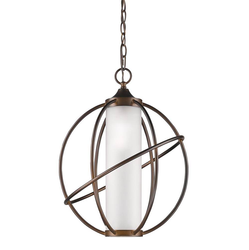 Acclaim Lighting Loft 1-Light Oil-Rubbed Bronze Globe Pendant With Etched Glass Interior Shade