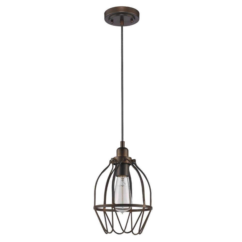 Acclaim Lighting Loft 1-Light Oil-Rubbed Bronze Pendant With Wire Shade