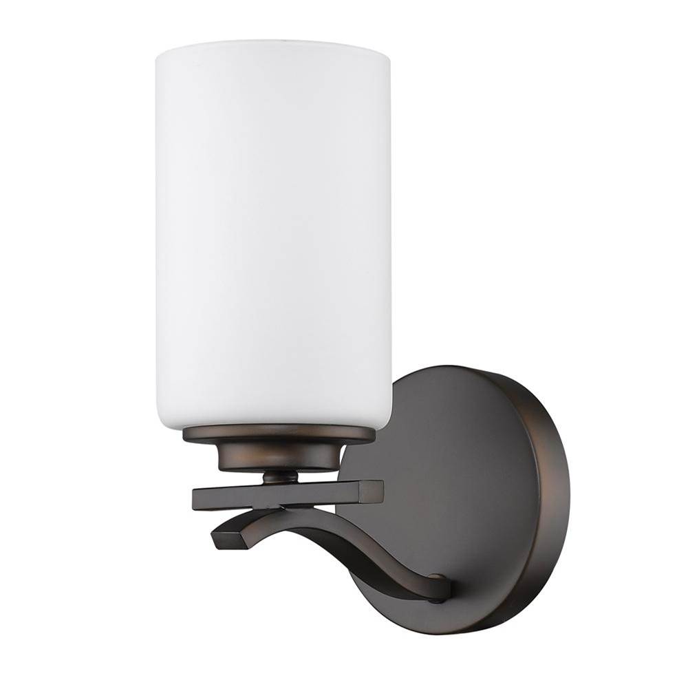 Acclaim Lighting Poydras 1-Light Oil-Rubbed Bronze Sconce With Etched Glass Shade