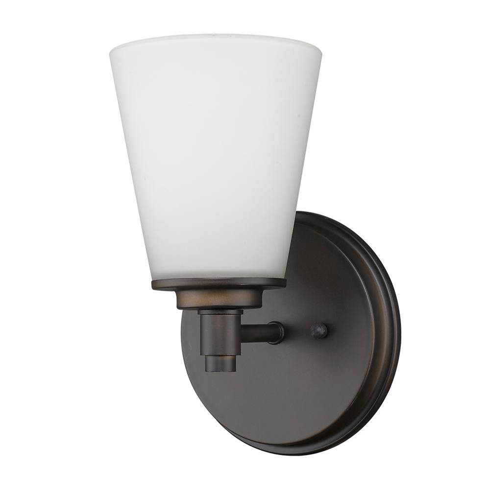Acclaim Lighting Conti 1-Light Oil-Rubbed Bronze Sconce With Etched Glass Shade