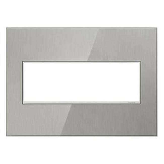 Adorne Brushed Stainless, 3-Gang Wall Plate