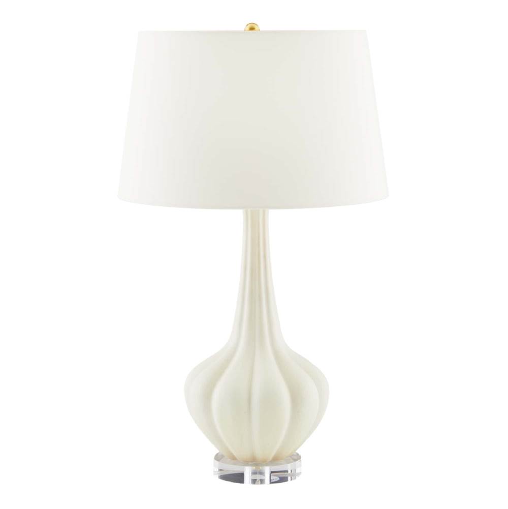 Arteriors Home Matte Ivory Ceramic/Clear Acrylic