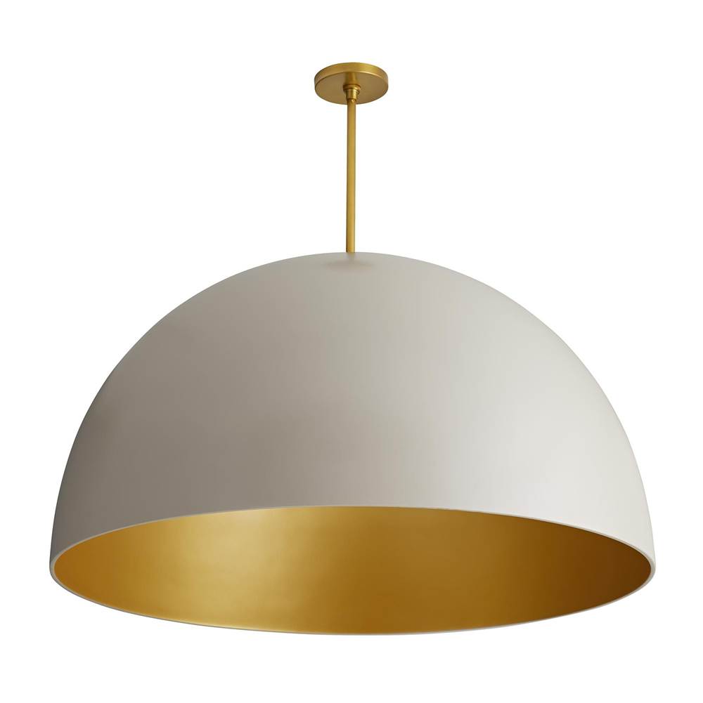 Arteriors Home 1 Light/Matte Egg Shell Lacquer/Matte Gold Interior/Antique Brass