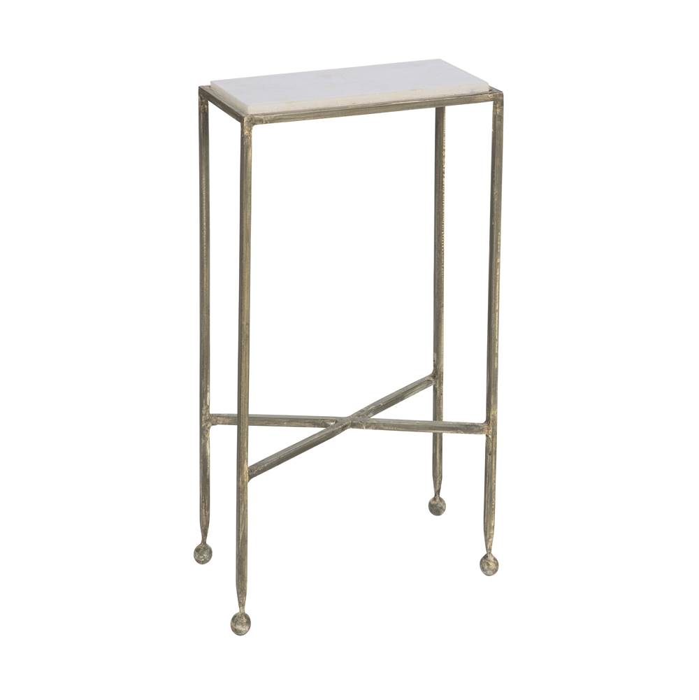 Aidan Gray Chino Side Table With Marble Top