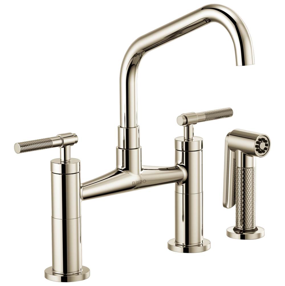 Brizo Litze® Bridge Faucet with Angled Spout and Knurled Handle
