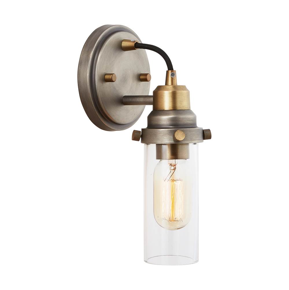 Capital Lighting 1-Light Antique Nickel Sconce with Glass