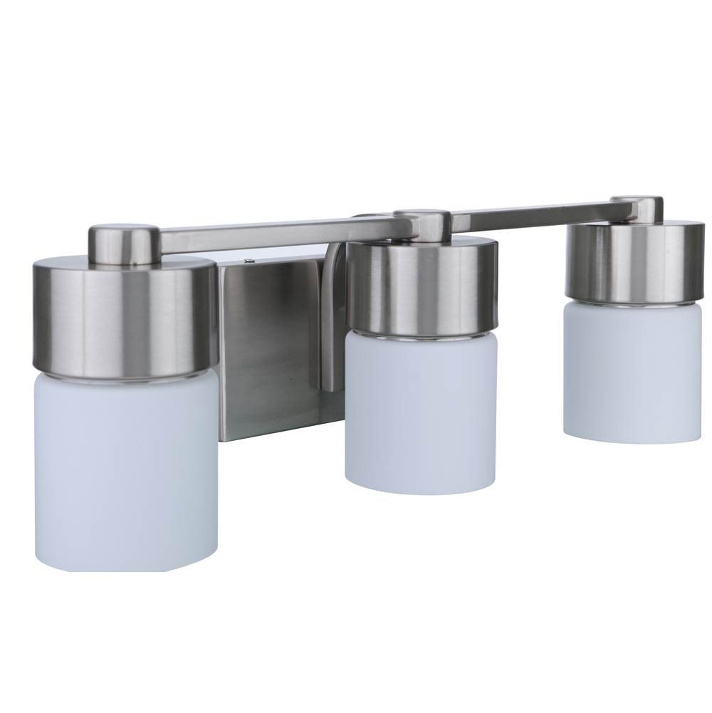 Craftmade District 3 Light Vanity in Brushed Polished Nickel