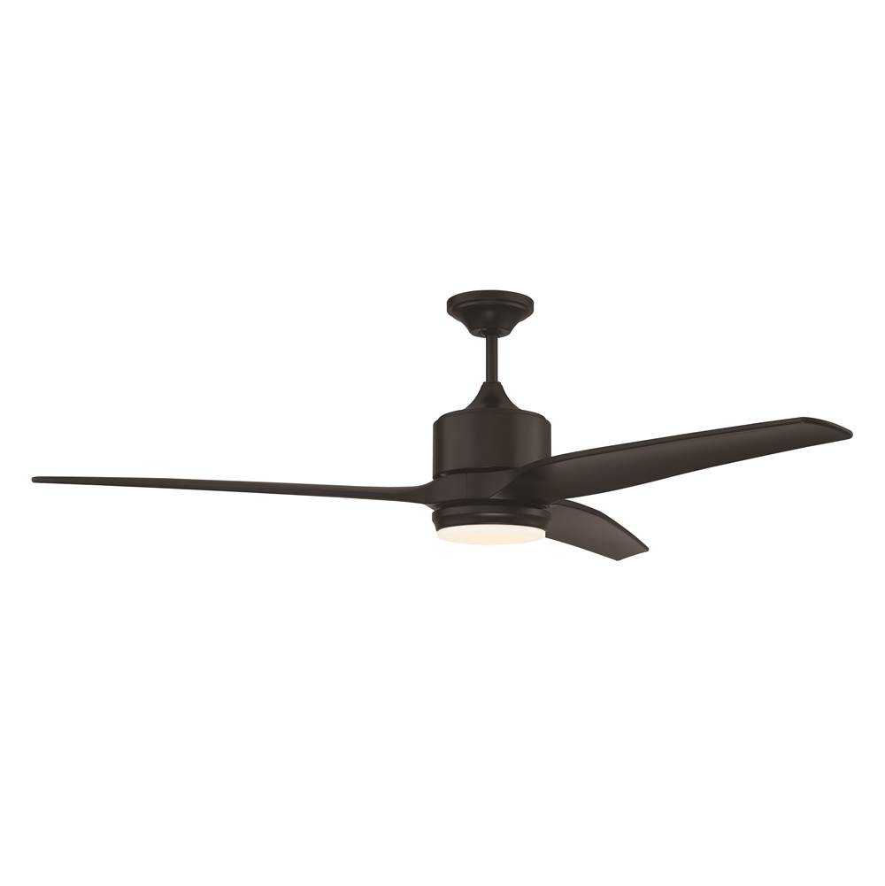 Craftmade 60'' Mobi Ceiling Fan with Flat Black Blades, Remotes and LED Light Included