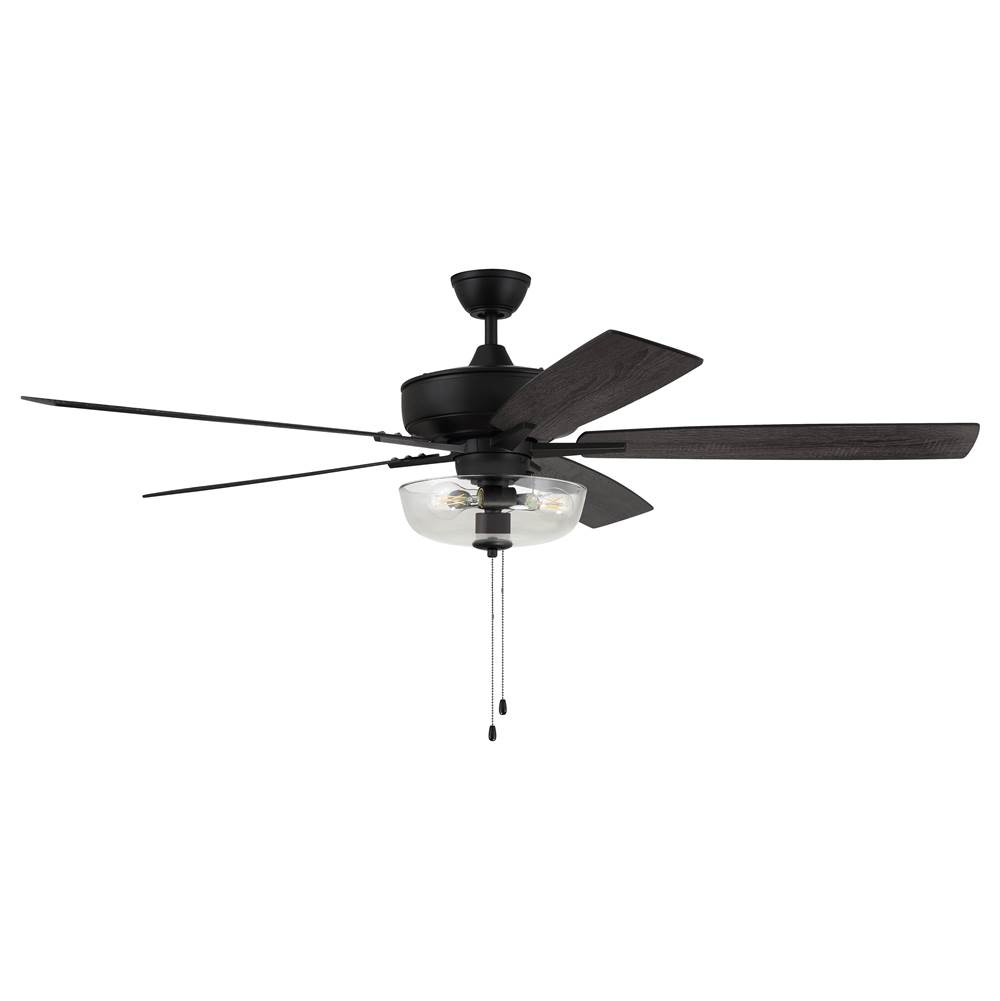Craftmade 60'' Super Pro Fan with Clear Bowl Light Kit and Blades