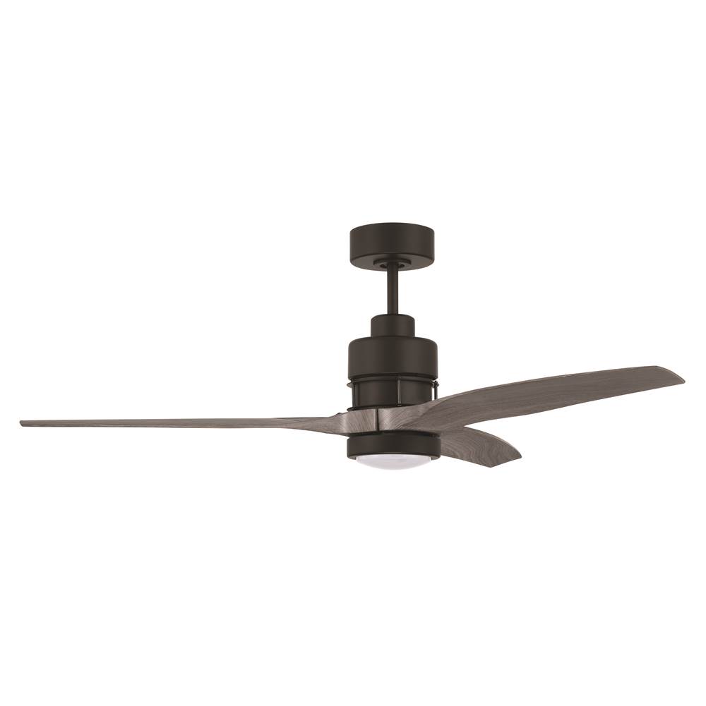 Craftmade 52'' Sonnet Ceiling Fan in Flat Black w/ Greywood Polycarbonate Blades, WiFi Control