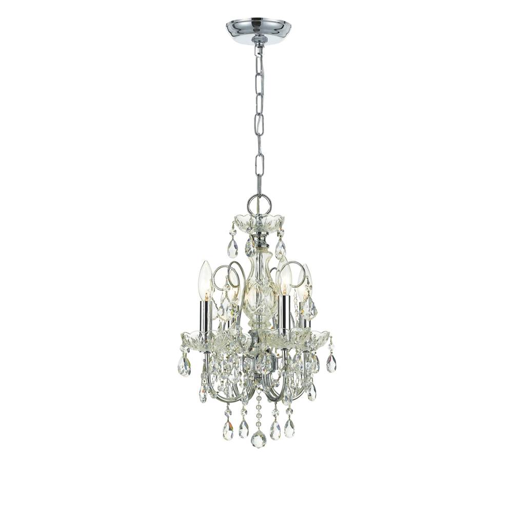 Crystorama Imperial 4 Light Spectra Crystal Polished Chrome Mini Chandelier