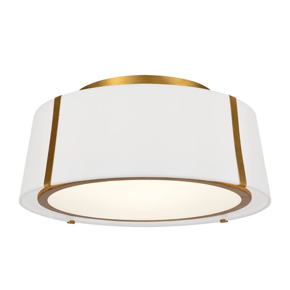 Crystorama Fulton 3 Light Antique Gold Ceiling Mount