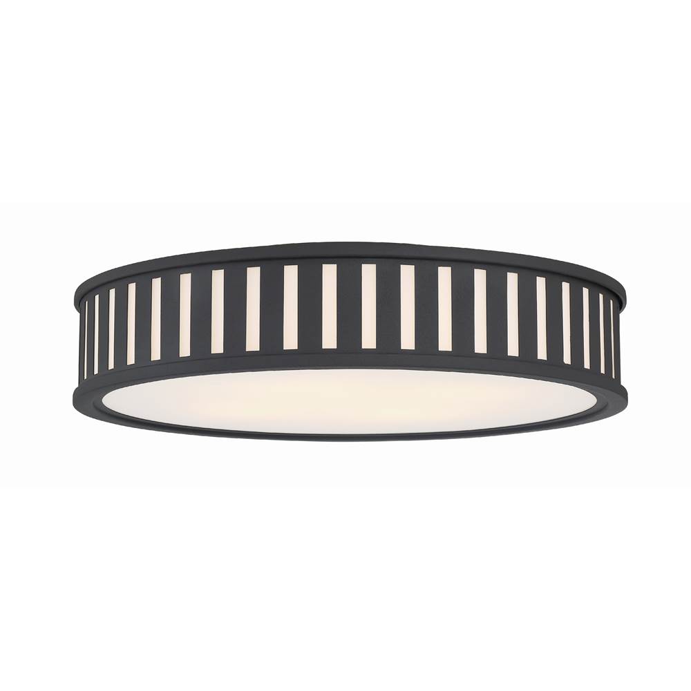Crystorama Kendal 4 Light Black Forged Ceiling Mount