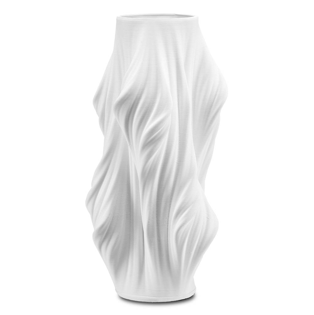 Currey And Company Yin Large White Vase