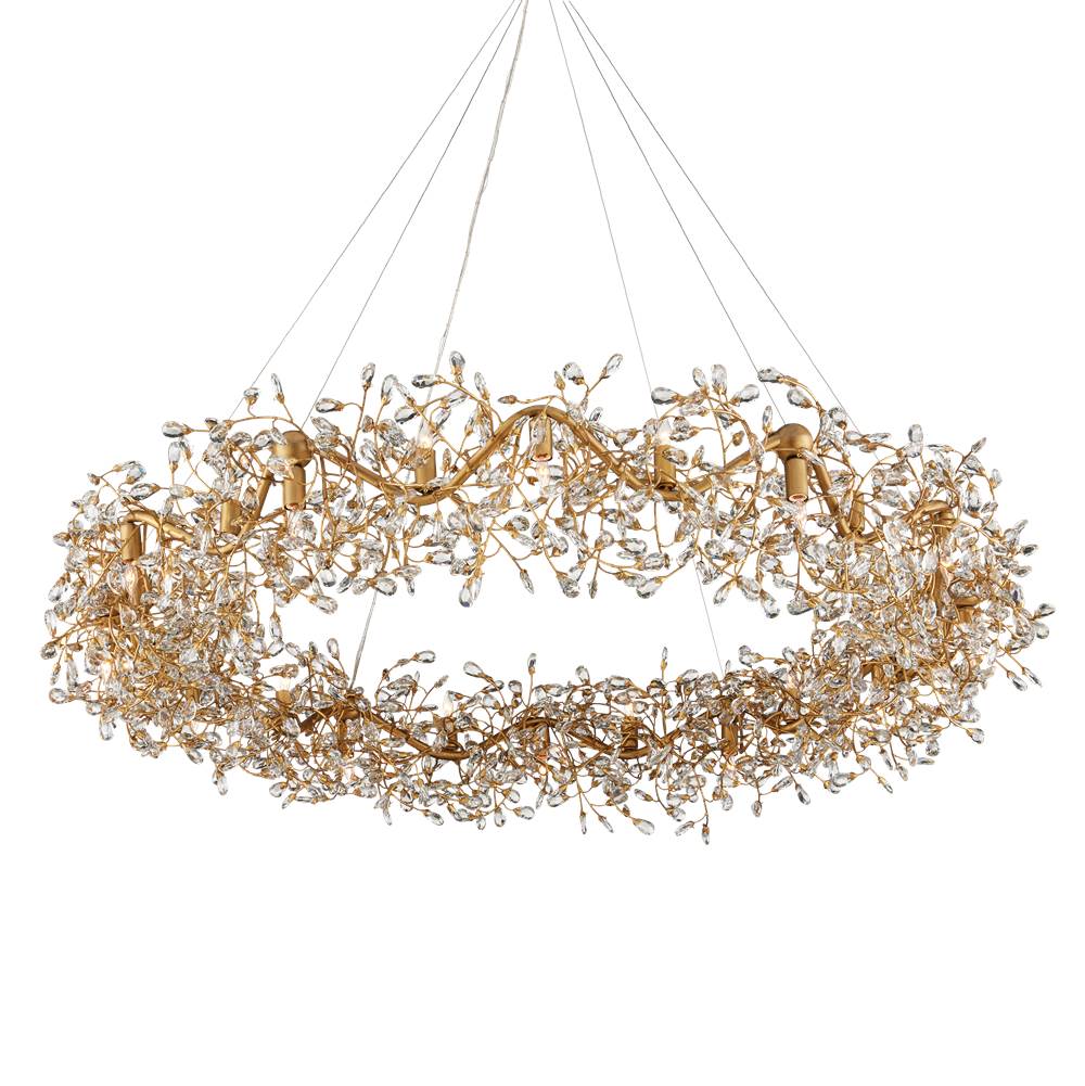 Currey And Company Crystal Bud Grande Ring Chandelier