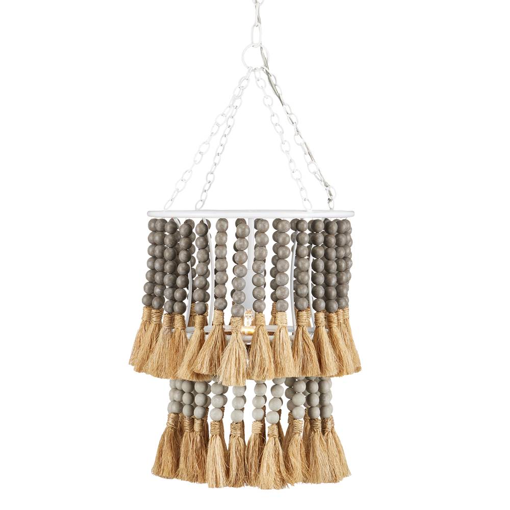 Currey And Company St. Barts Taupe Pendant