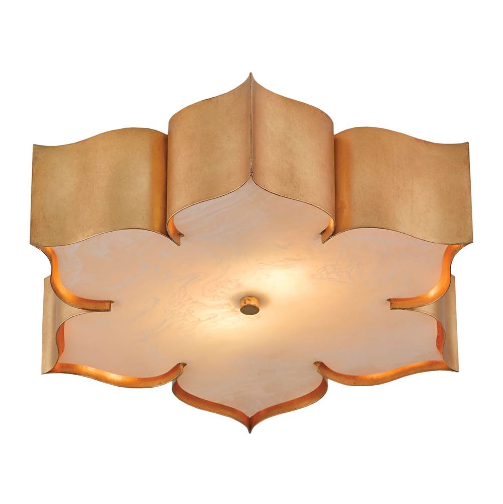 Currey And Company Grand Lotus Gold Flush Mount