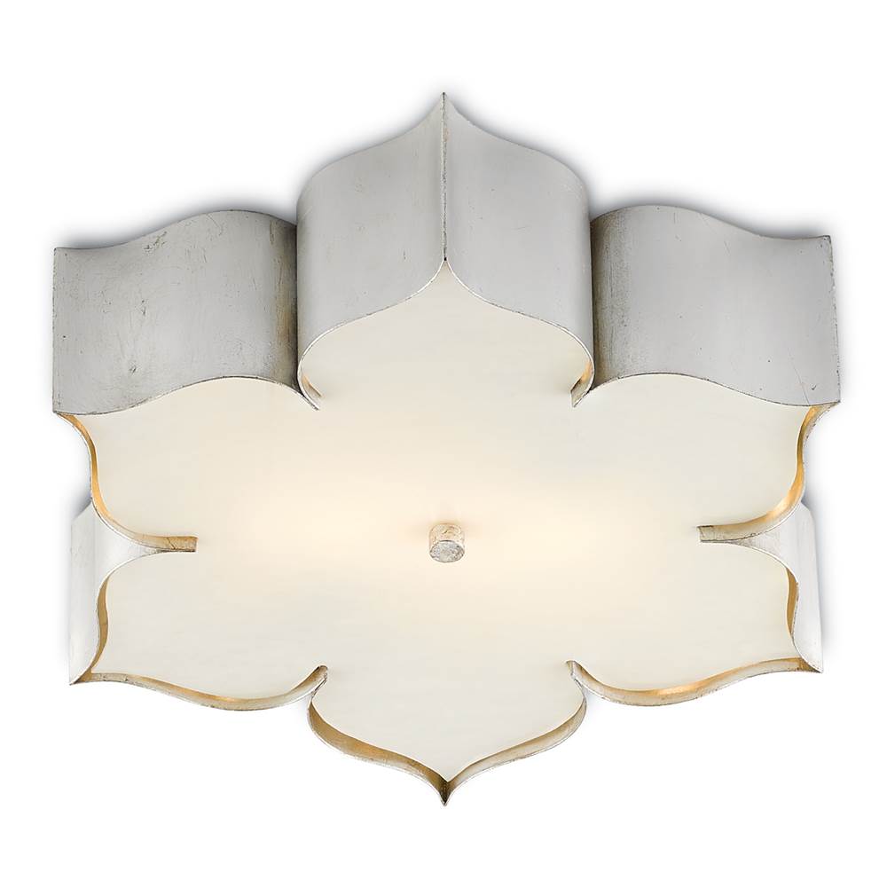 Currey And Company Grand Lotus Silver Flush Mount