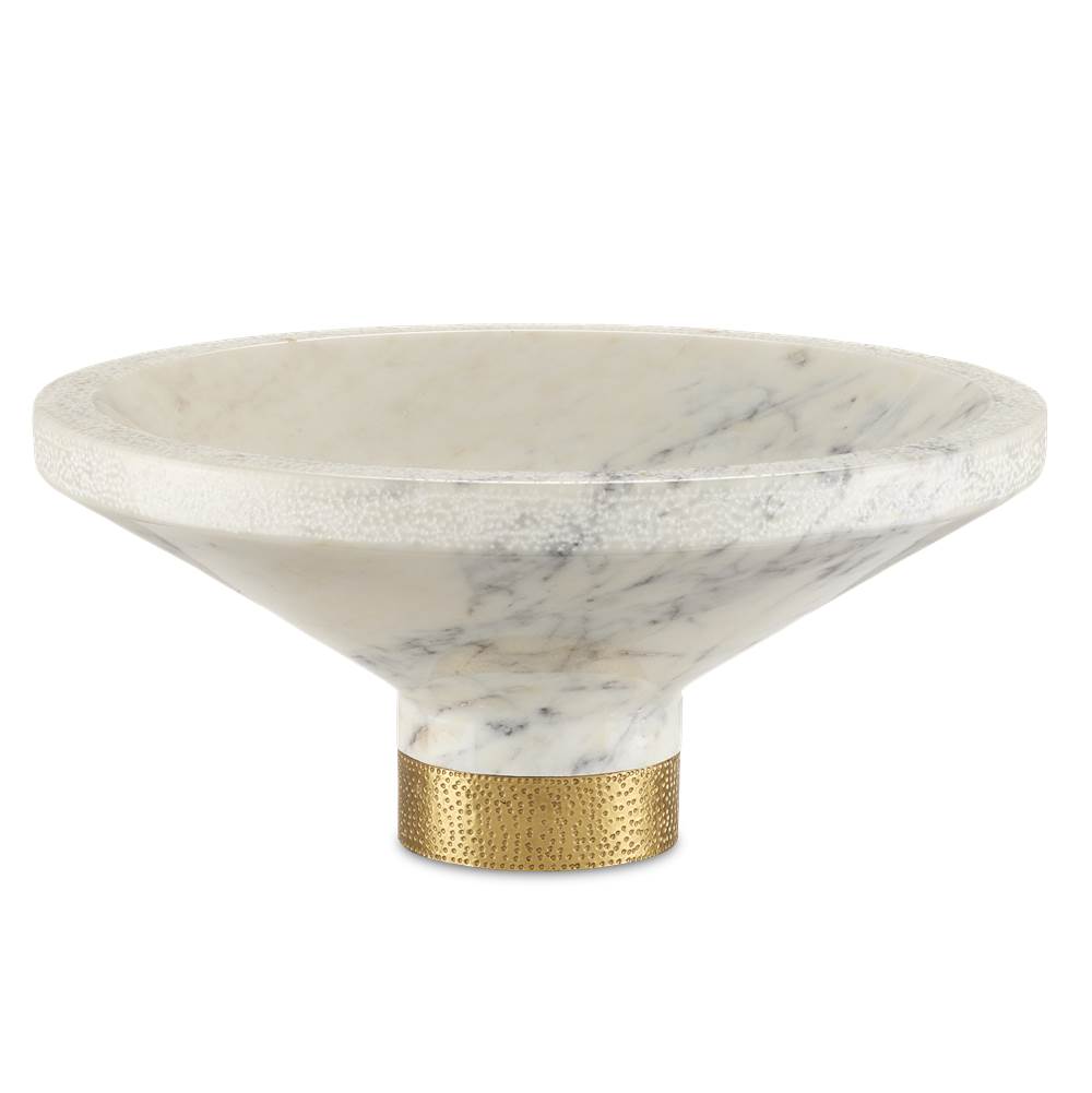 Currey And Company Vincent White Marble Bowl
