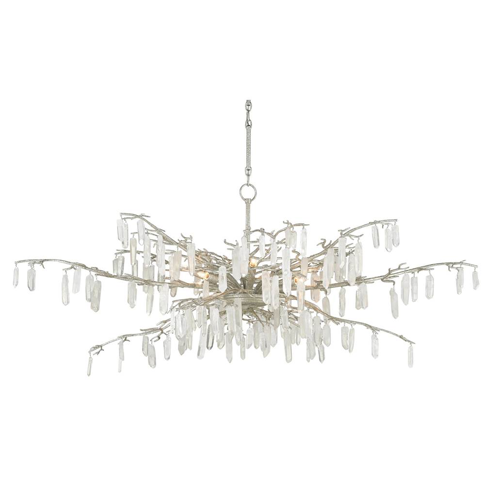 Currey And Company Forest Dawn Silver Chandelier