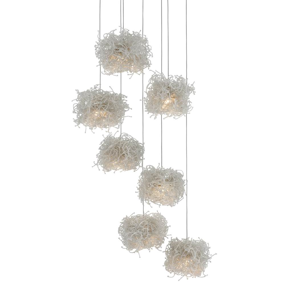 Currey And Company Birds Nest 7-Light Multi-Drop Pendant
