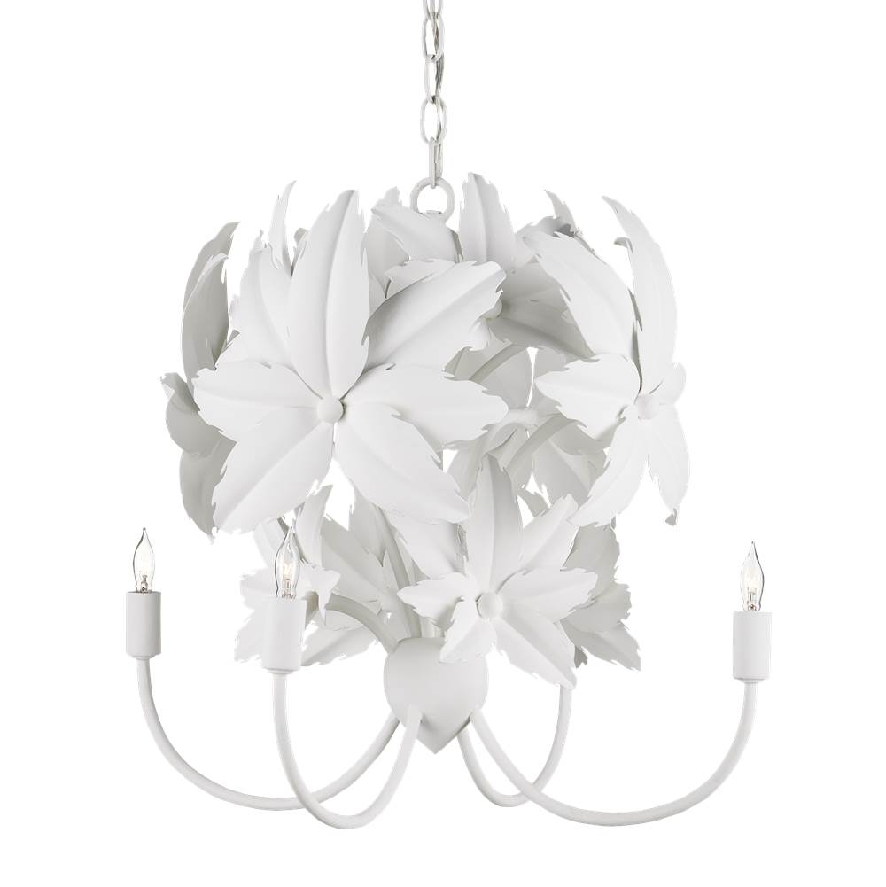 Currey And Company Sweetbriar White Chandelier