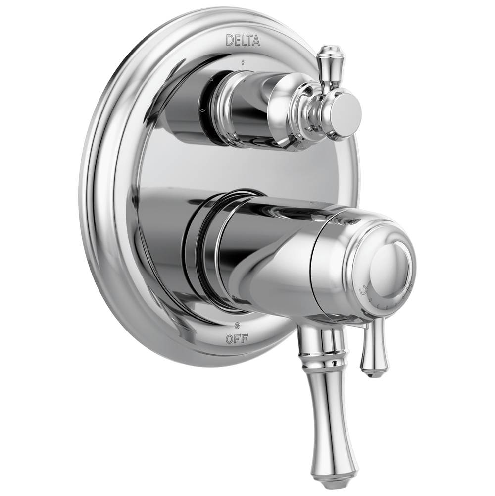Delta Faucet Cassidy™ Traditional 2-Handle TempAssure® 17T Series Valve Trim with 3-Setting Integrated Diverter