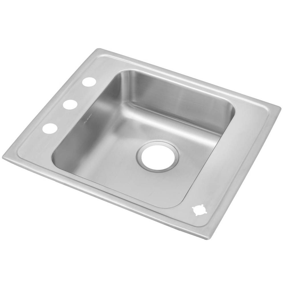 Elkay Lustertone Classic Stainless Steel 25'' x 22'' x 4'', Single Bowl Drop-in Classroom ADA Sink