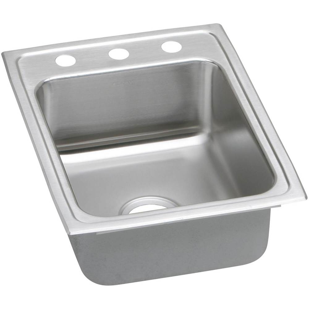 Elkay Lustertone Classic Stainless Steel 17'' x 22'' x 5-1/2'', MR2-Hole Single Bowl Drop-in ADA Sink with Quick-clip