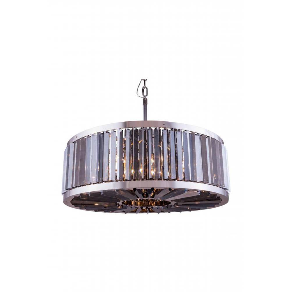 Elegant Lighting 1203 Chelsea Collection Pendent lamp D:35.5'' H:15.5'' Lt:10 Polished nickel Finish (Royal Cut