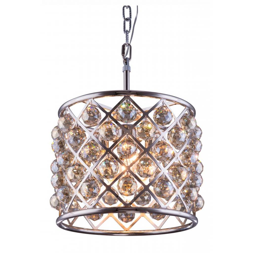 Elegant Lighting 1206 Madison Collection Pendent lamp D:14'' H:13'' Lt:4 Polished nickel Finish (Royal Cut Gold