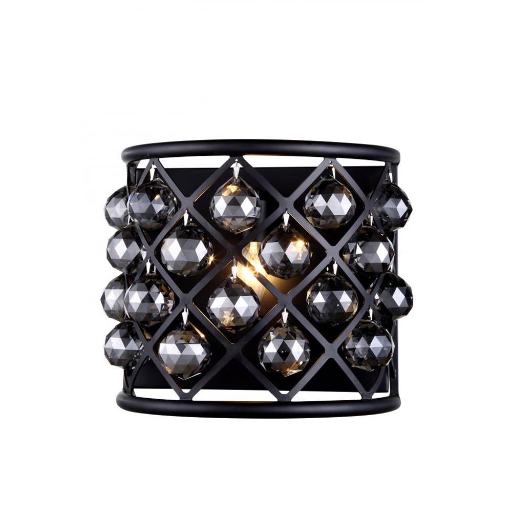 Elegant Lighting 1214 Madison Collection Wall Sconce W:11.5in H:10.5in Ext: 6.5in Lt:1 Mocha Brown Finish Royal Cut S