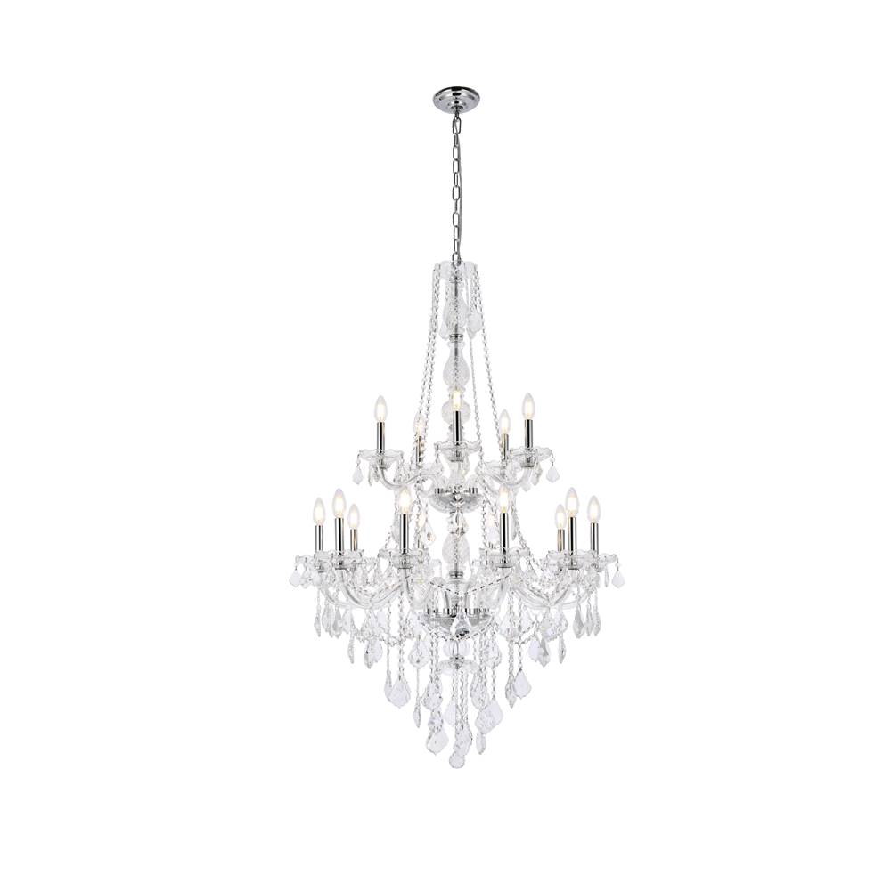 Elegant Lighting Verona 15 light Chrome Chandelier Clear Royal Cut Crystal