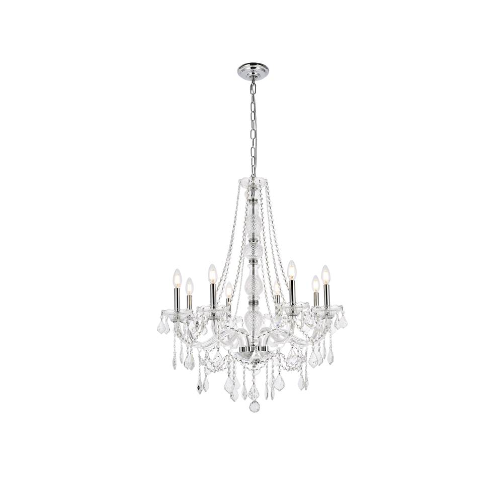 Elegant Lighting Verona 8 light Chrome Chandelier Clear Royal Cut Crystal