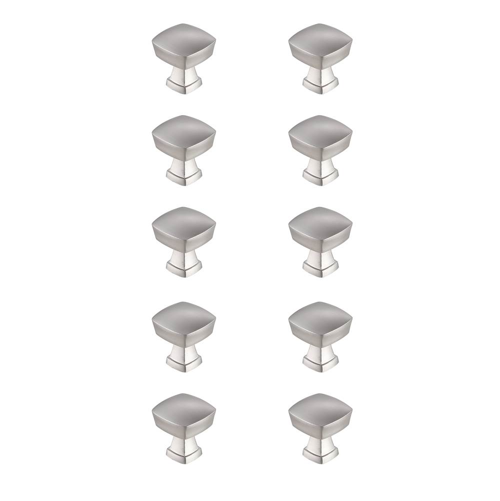 Elegant Lighting Irvin 1.3'' Brushed Nickel Square Knob Multipack (Set Of 10)