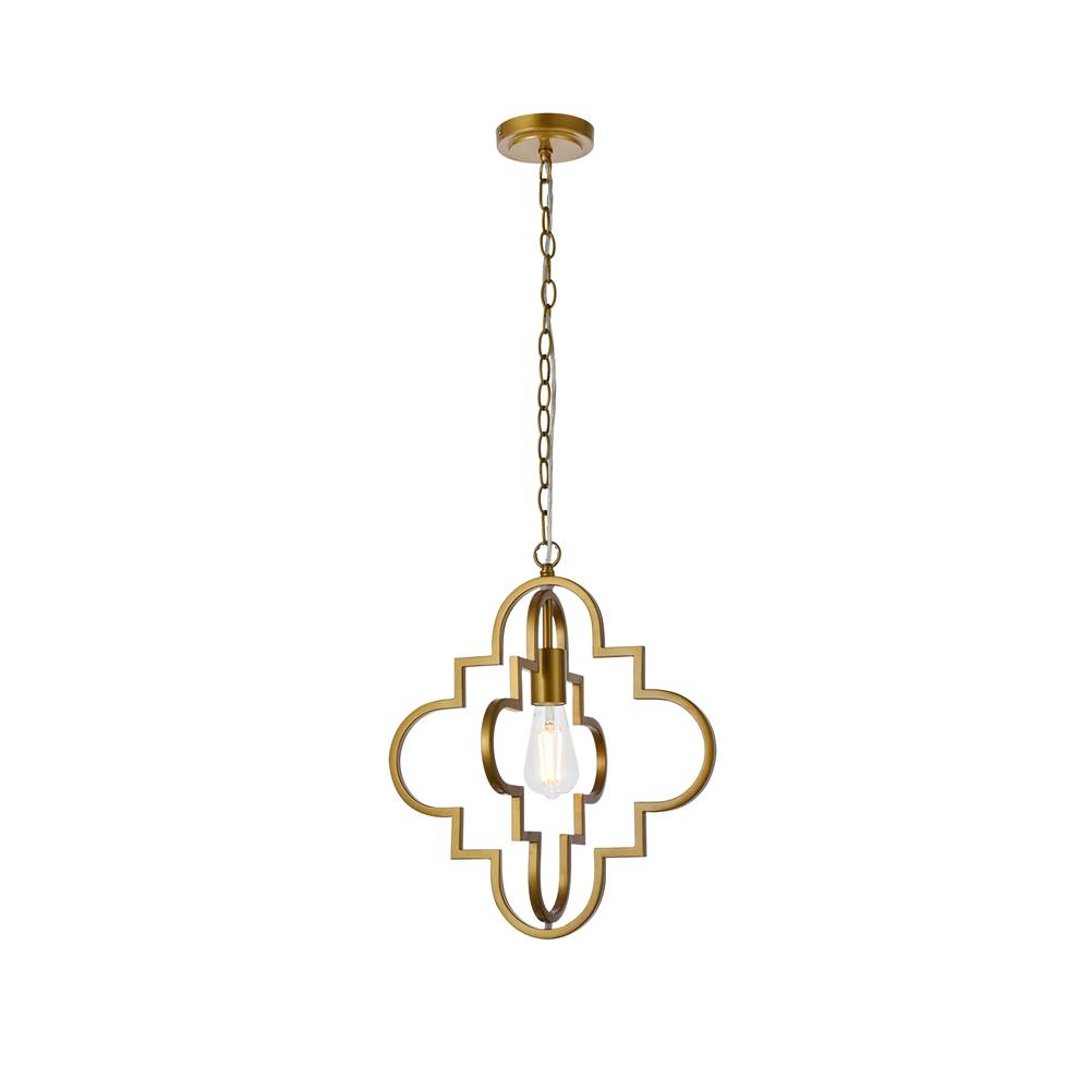 Elegant Lighting Sandara 1 light pendant in brass
