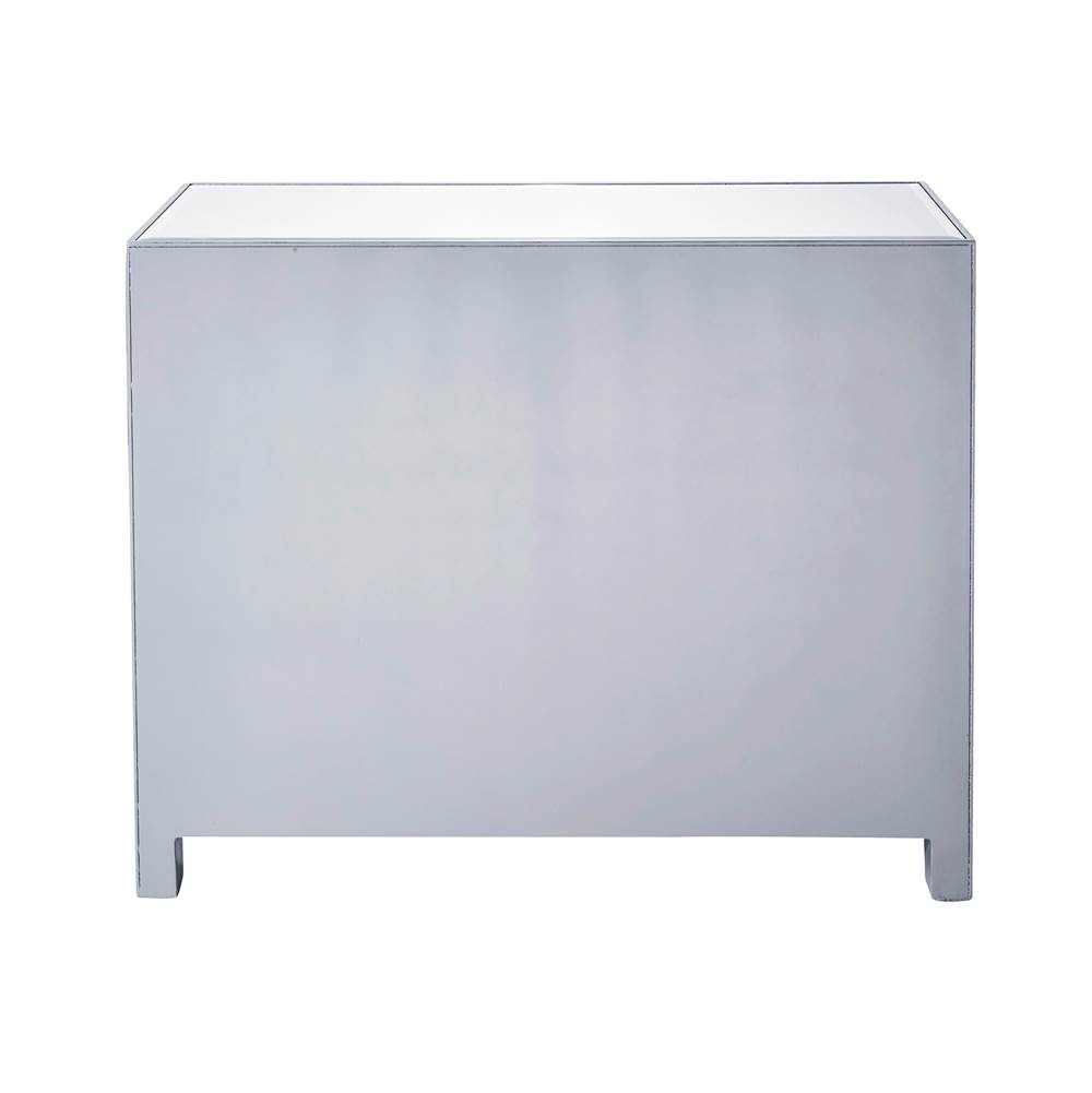 Elegant Lighting Chest 3 Drawers 40In. W X 16In. D X 32In. H In Antique Silver Paint