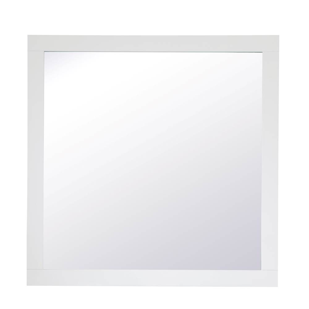 Elegant Lighting Aqua Square Vanity Mirror 36 Inch In White