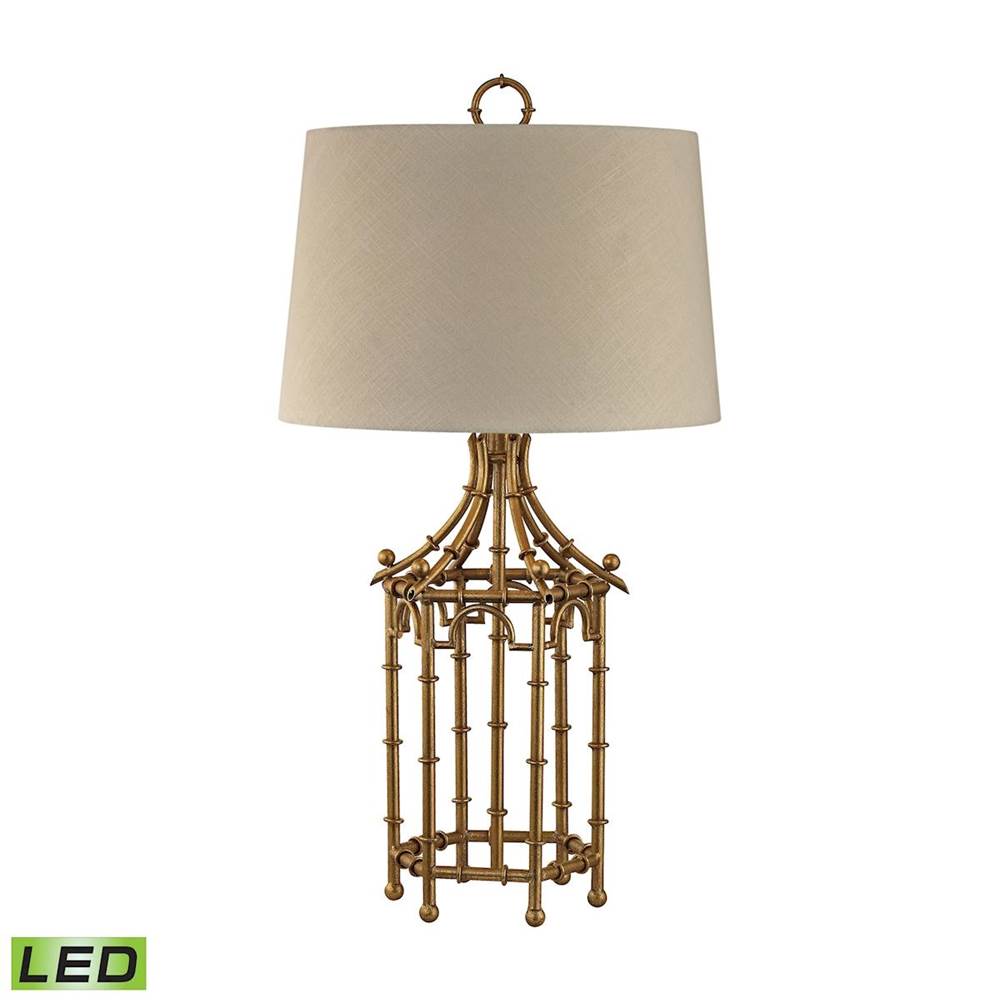 Elk Home Bamboo Birdcage 32.25'' High 1-Light Table Lamp - Gold Leaf