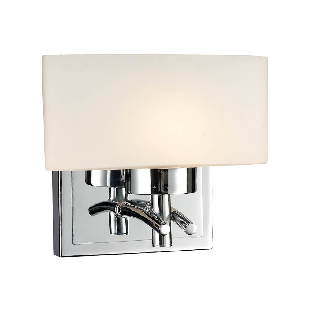 Elk Lighting Eastbrook 1-Light Wall Lamp in Polished Chrome With Opal White Glass