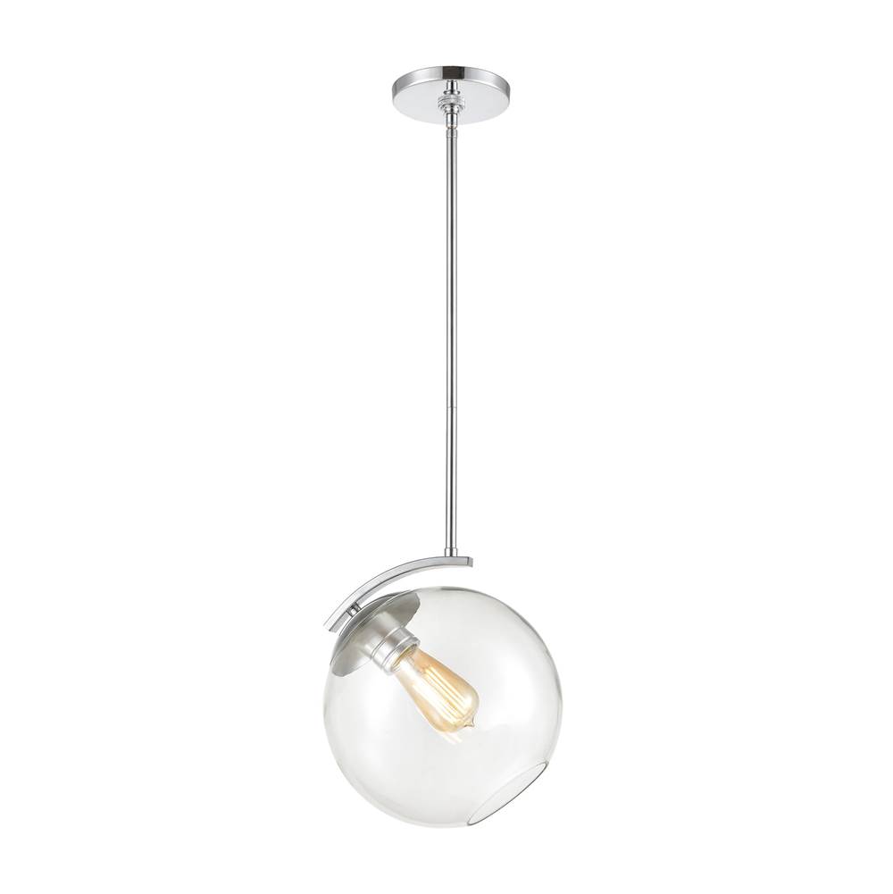 Elk Lighting Collective 1-Light Mini Pendant in Polished Chrome With Clear Glass