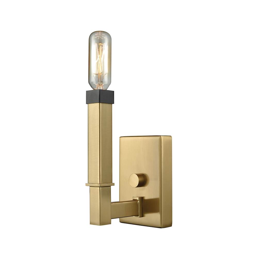 Elk Lighting Mandeville 1-Light Vanity Lamp in Oil Rubbed Bronze and Satin Brass