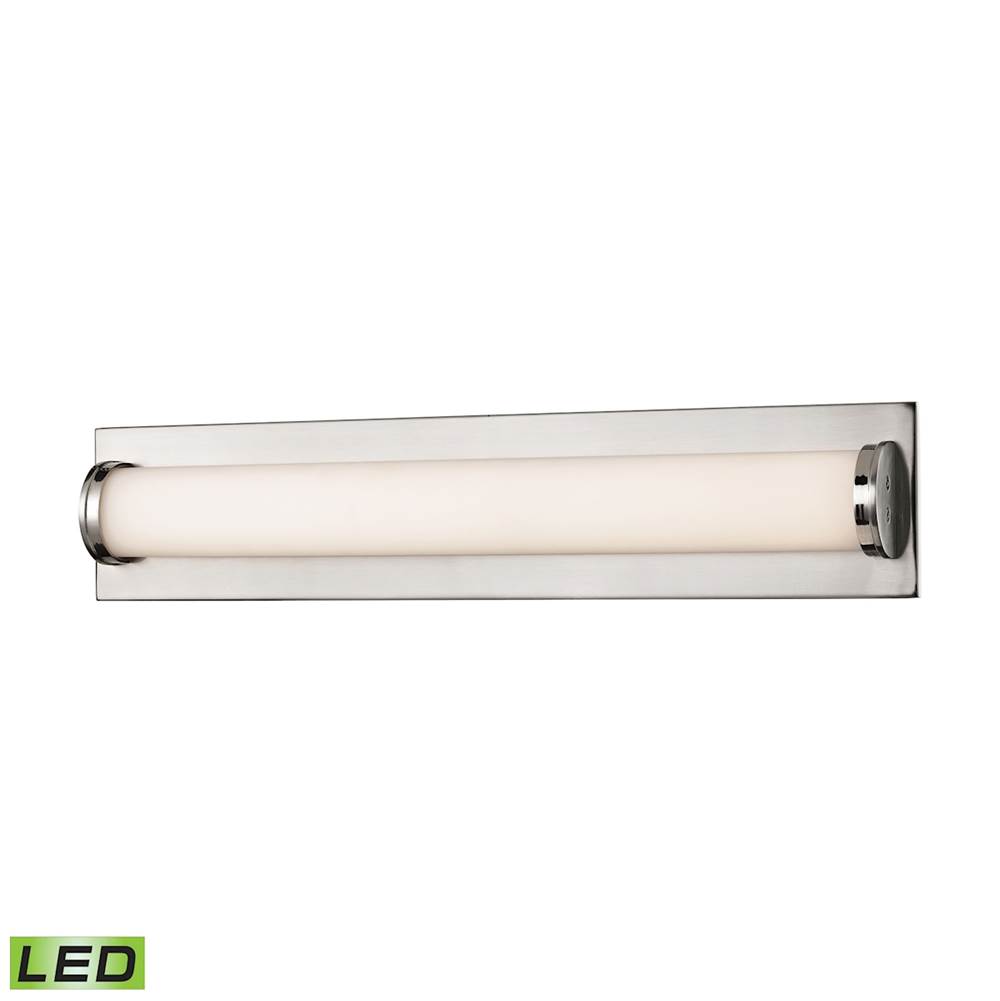 Elk Lighting Barrie 1-Light Vanity Sconce in Matte Satin Nickel With Opal White Glass Diffuser - Integrated LED