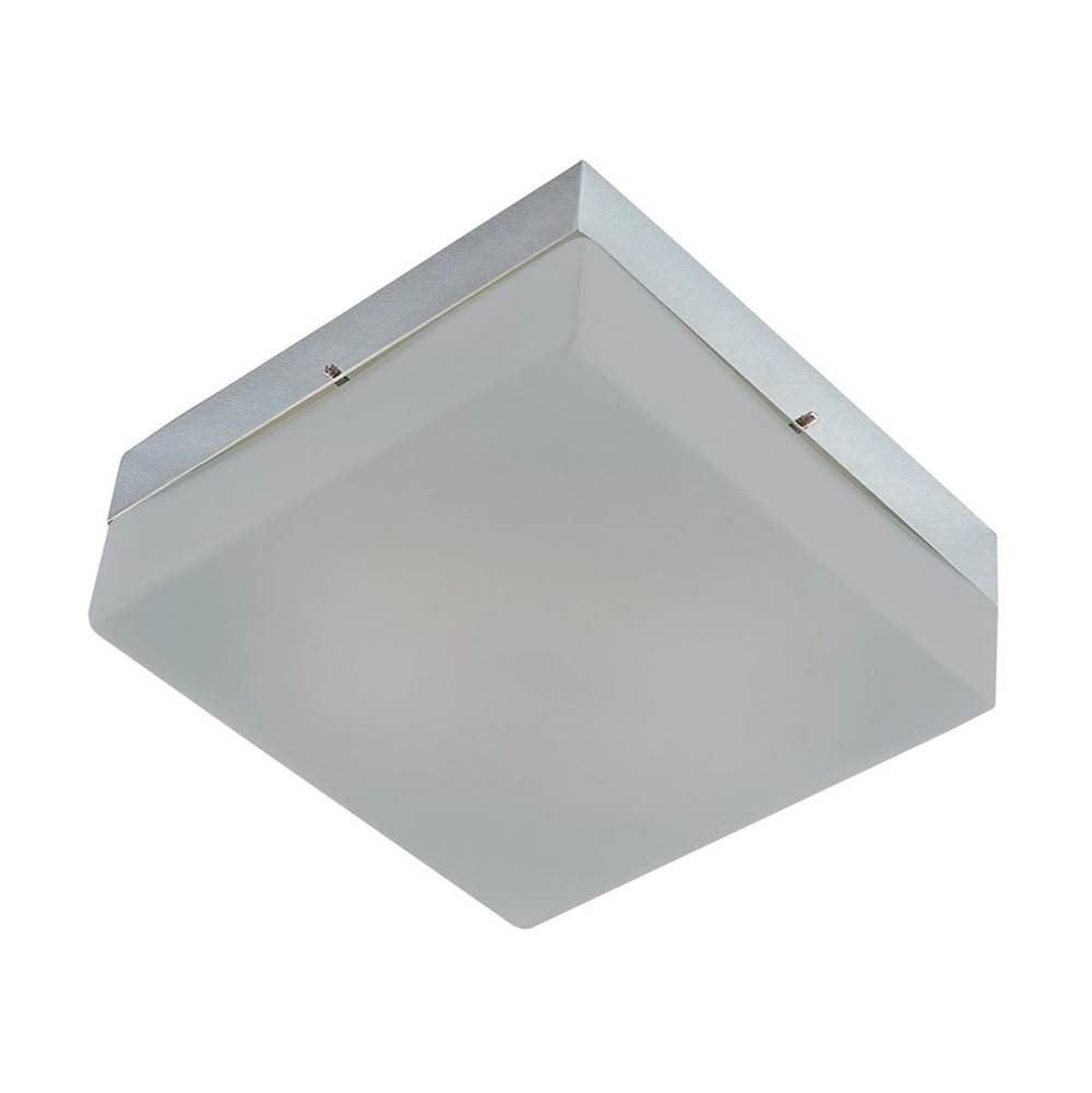 Elk Lighting Quad Flushmount in Metallic Gray With Frosted Glass - Grande