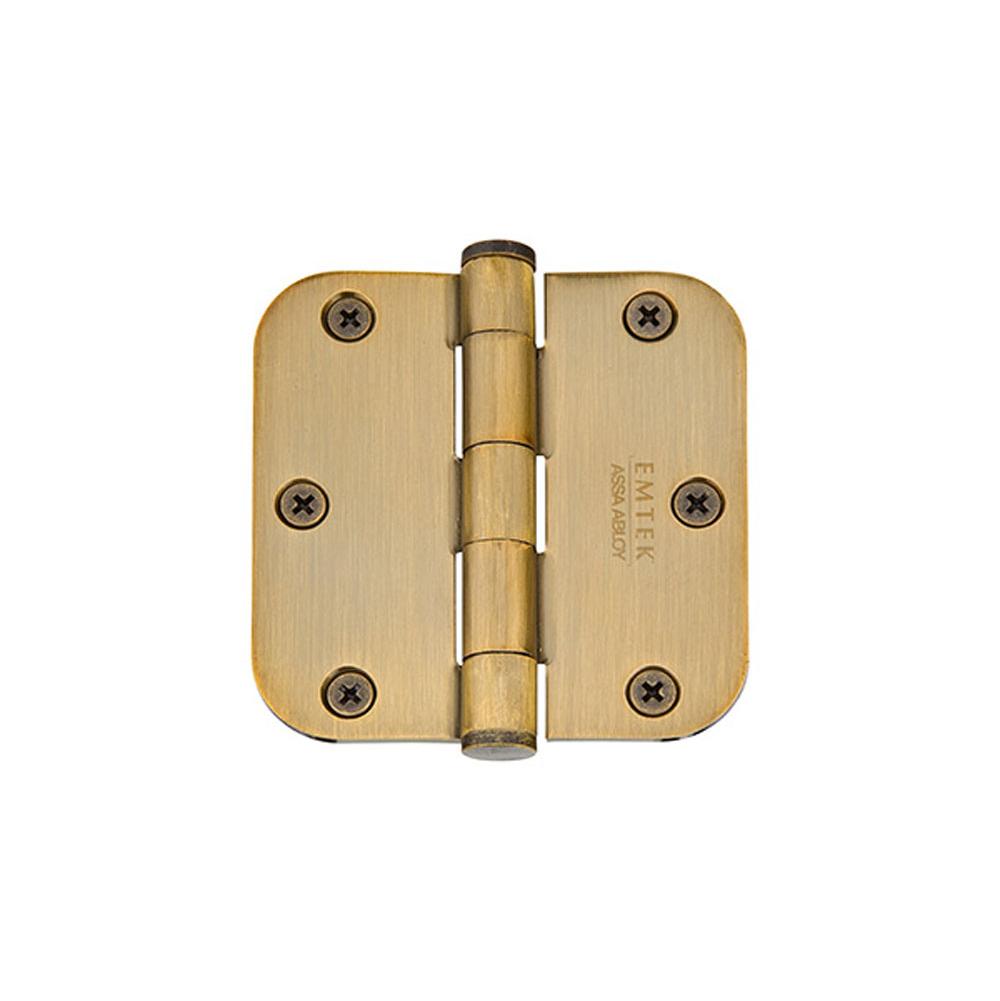Emtek 9600 Brass Hinge, SD, 5/8''RdCr, 3.5x3.5'', US10B