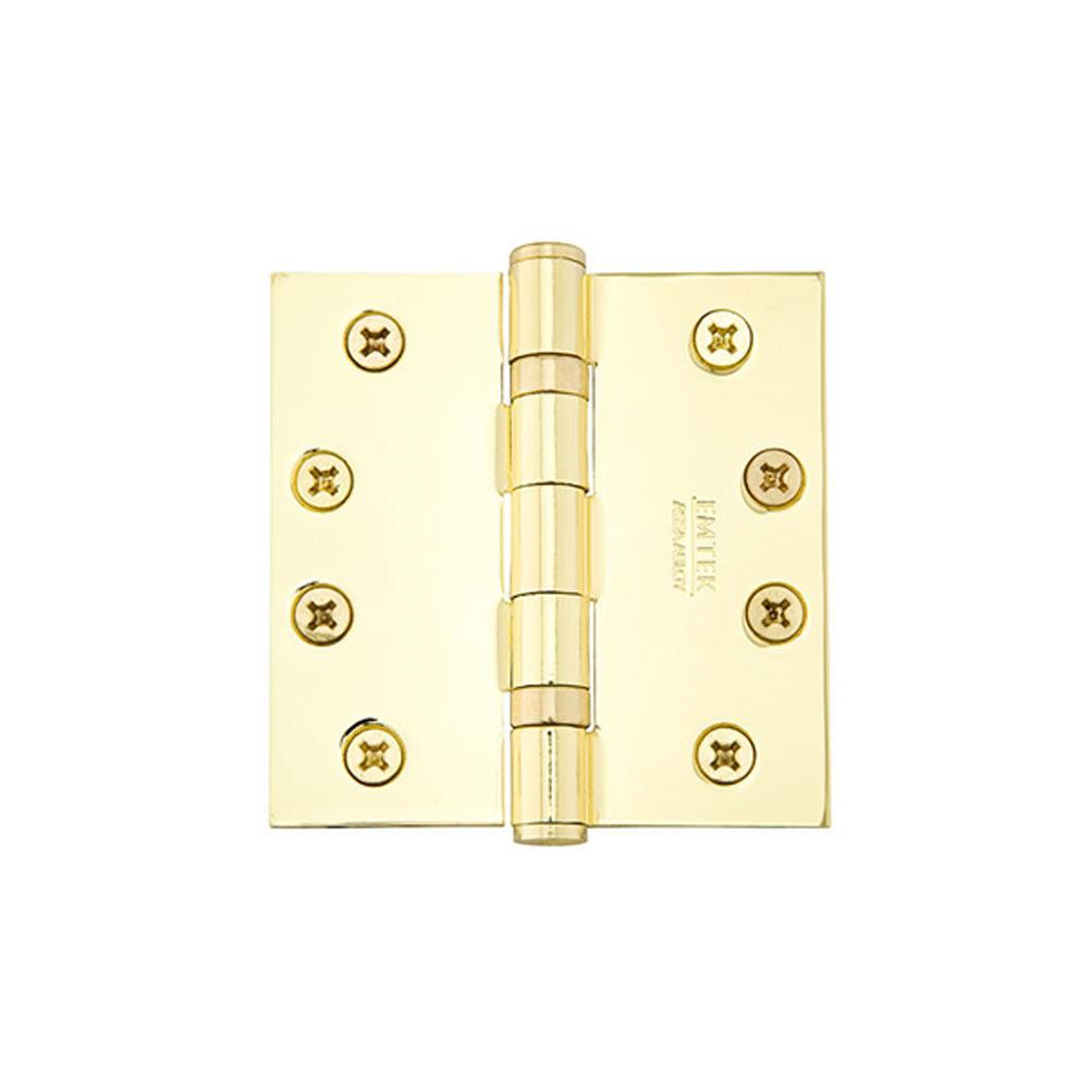 Emtek 9600 Brass Hinge, BB, SqCr, 4x4'', US7