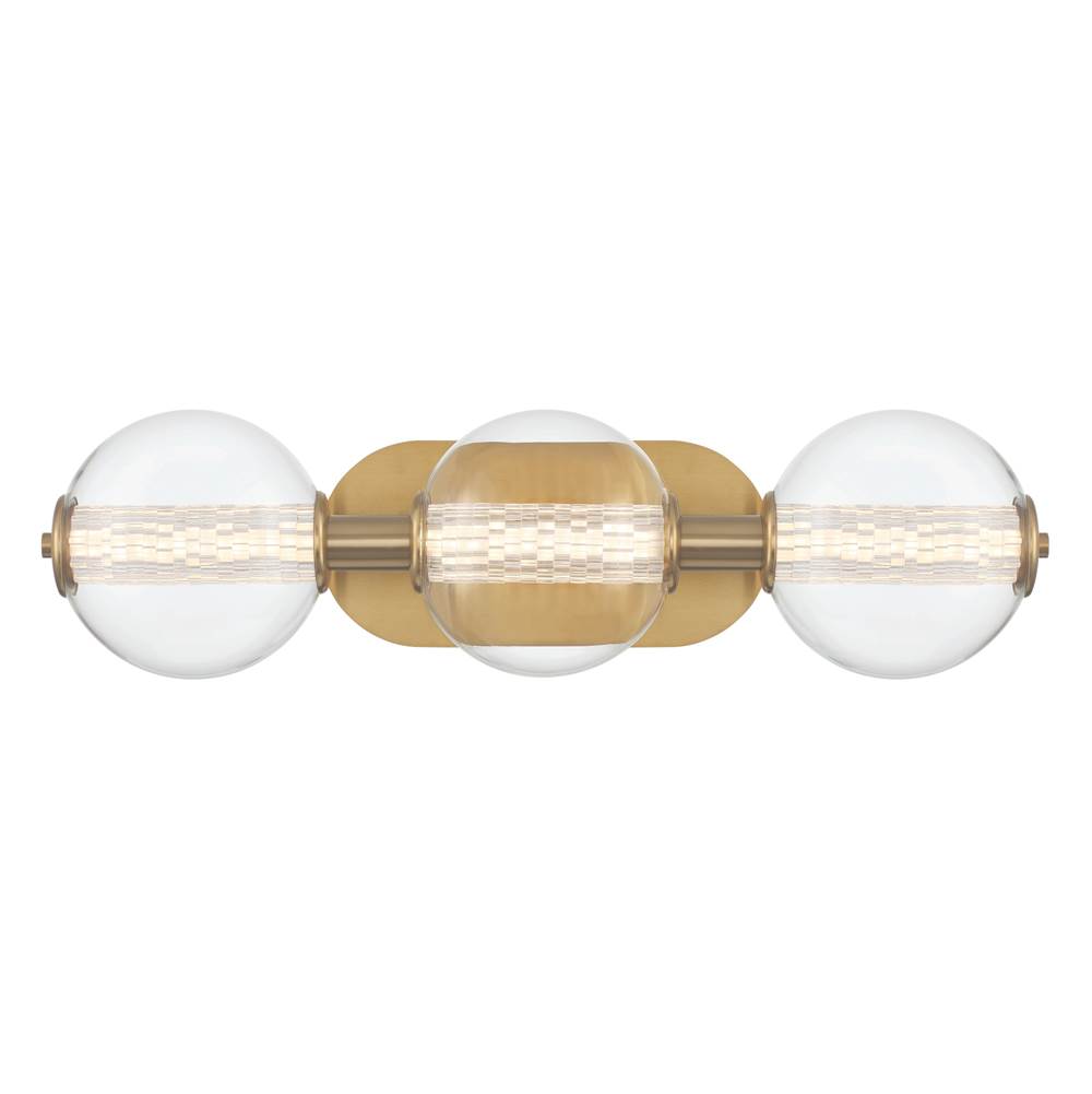 Eurofase Atomo 3 Light Sconce in Gold with Clear Glass