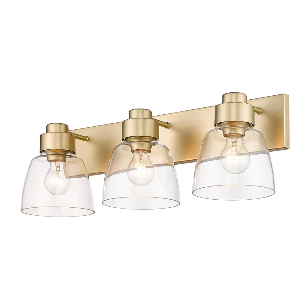 Golden Lighting Remy BCB 3 Light Bath Vanity in Brushed Champagne Bronze with Clear Glass Shade